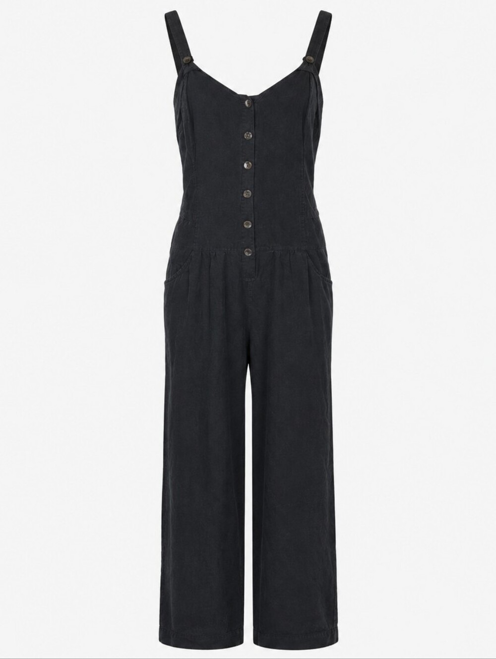 Maison Mayle Black Dotted Leopard 100% Silk Wide Leg Jumpsuit Sleeveless 4
